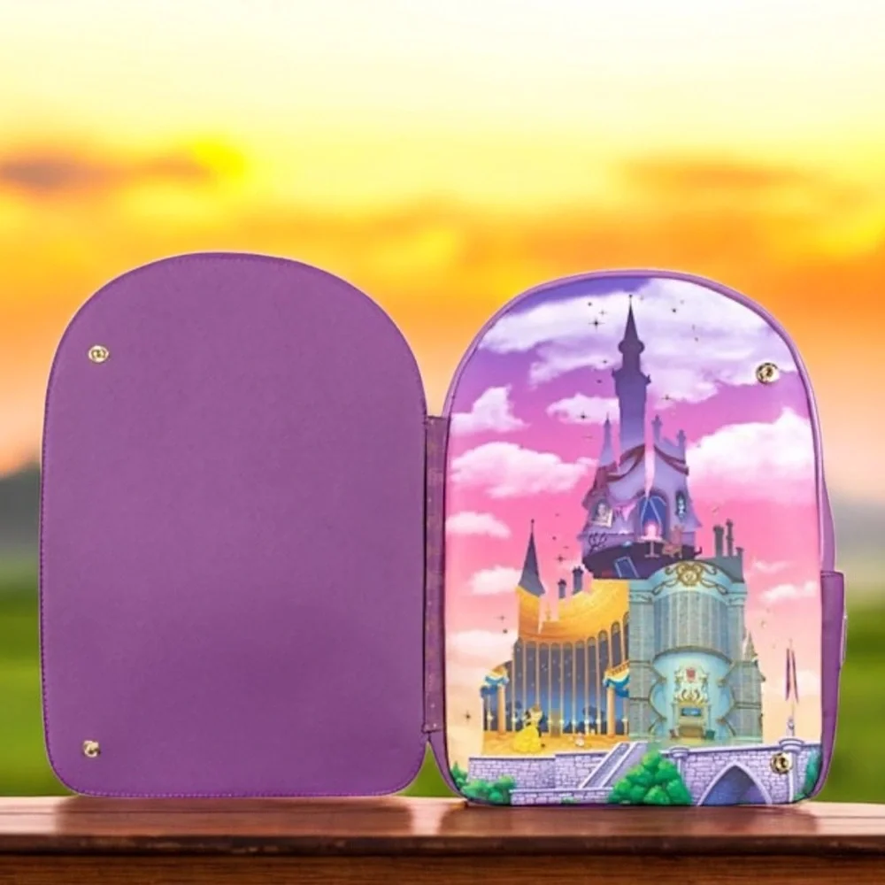 Loungefly Disney Beauty and the Beast Castle Portrait Mini Backpack